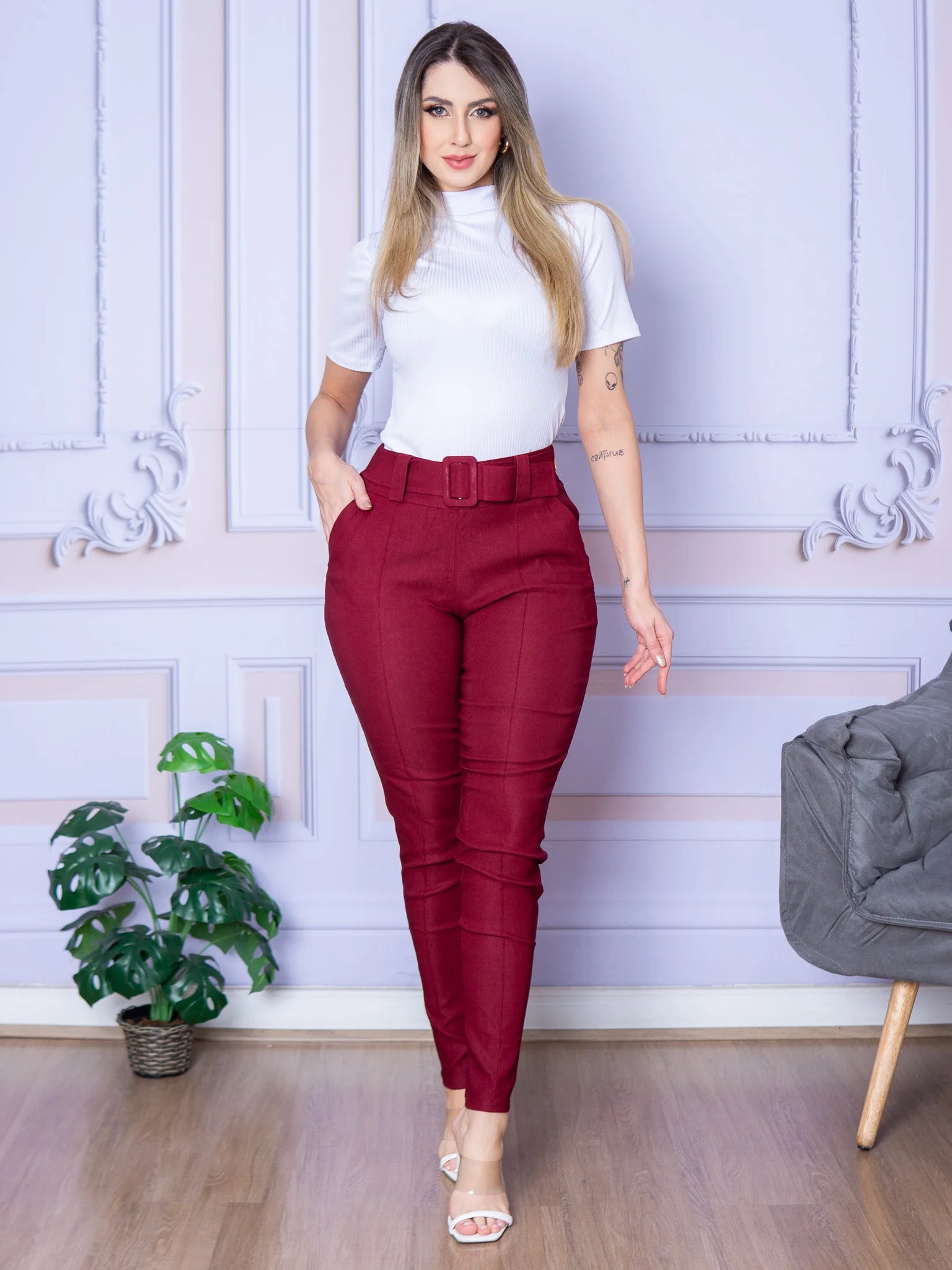Calça Social com Cinto