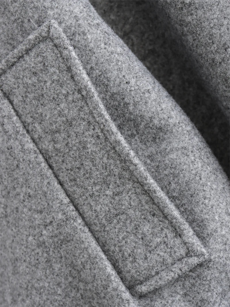 MUJER 2025 Women Jacket Cropped Bomber Jackets For Women Beige Black Tweed Jacket Woman Fashion Long Sleeve New In Short Coats