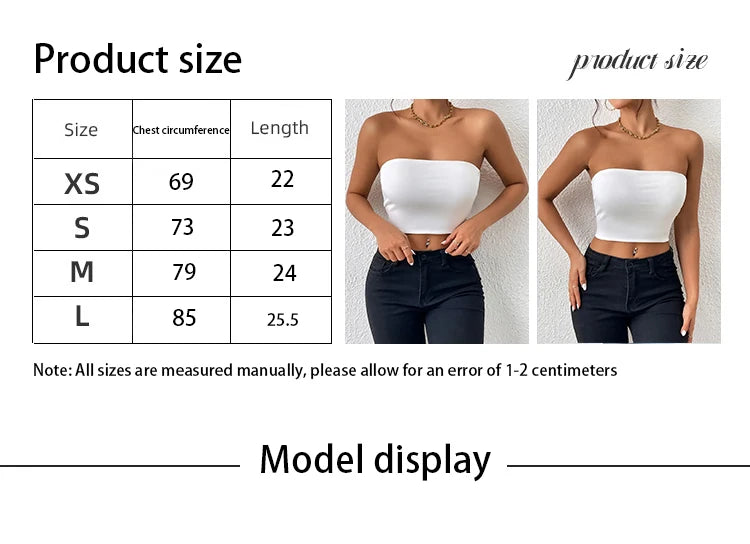 Sexy Bodycon Crop Tube Top, Solid Stretchy Tube Top, Casual Every Day Tops, Women's Clothing